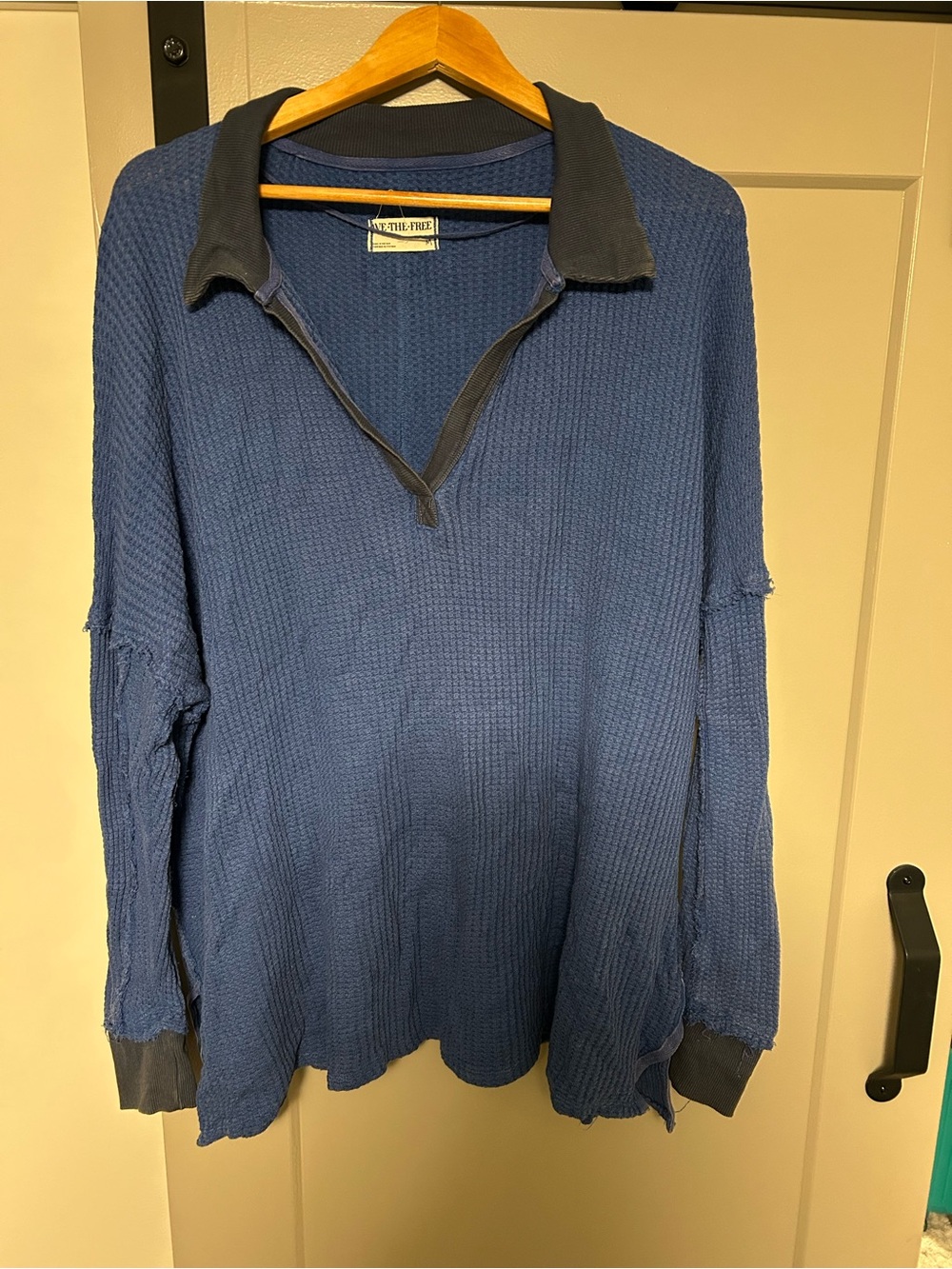 Free People Oversized Waffle Shirt